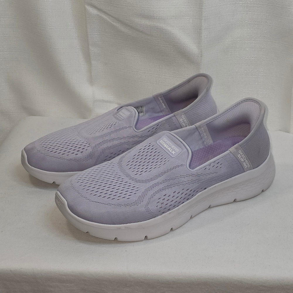 Skechers GOwalk Hands Free Slip-ins Lavender Purple Sneakers 124848 Women 9.5